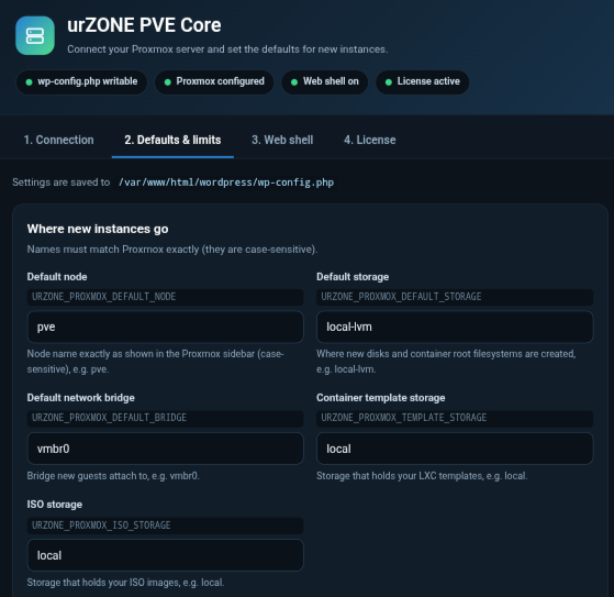 urZONE PVE Settings Pro